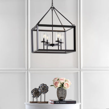 Anna 12" Metal/Glass LED Pendant - JONATHAN Y